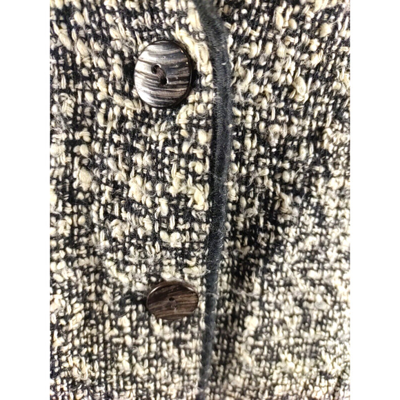 Chico's Women's Blazer Black White Size 2 Large - Picture 2 of 7